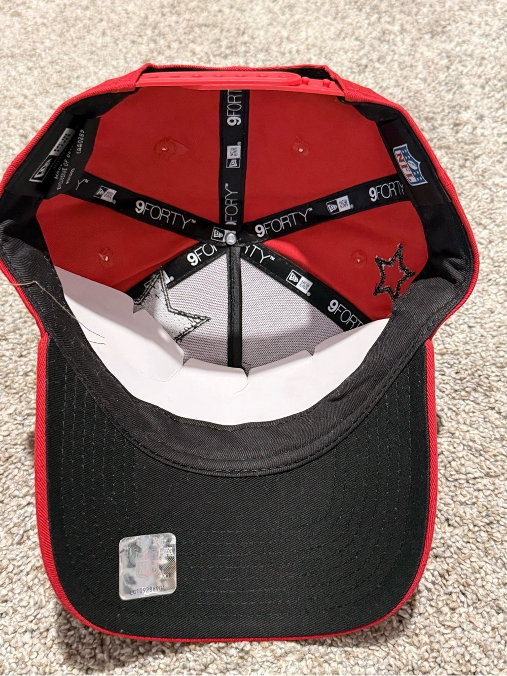 New Era Kansas City Chiefs Glitter Stardom A-Frame 9Forty Adjustable Hat - Picture 8 of 8